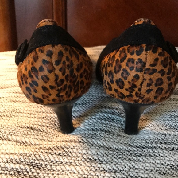 Joan & David Circa suede/leopard fur heels - Picture 5 of 8
